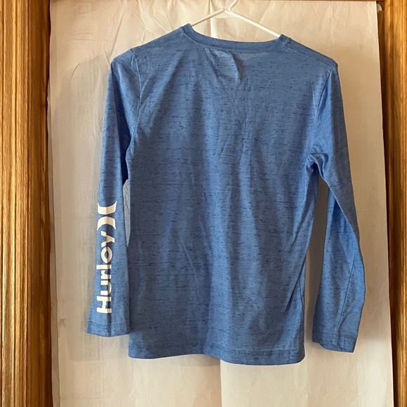 Hurley Boy’s Sz L (12-13 yrs) Lt Blue Heather Long Sleeve T-Shirt w/iconic logo - Picture 4 of 7